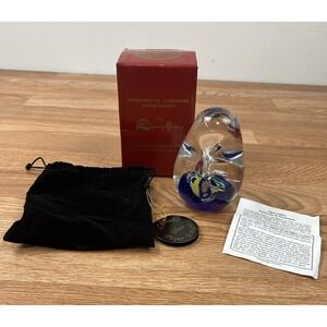 Dynasty Gallery Vintage Lampwork Paper Weight  2 Hole Pen Holder Corrado Glass